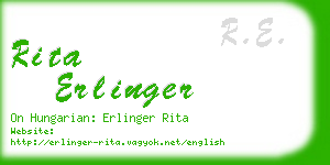 rita erlinger business card